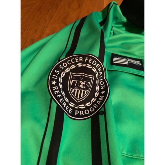 Official Sports US Soccer Referee - New Style - green long sleeve (size L) - Picture 3 of 4